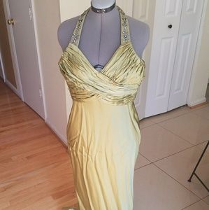 Green evening gown